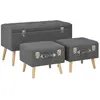 Image de vidaXL Tabourets de rangement, lot de 3