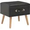 Image de VIDAXL Table de chevet Noir similicuir