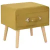 Image de VidaXL Table de chevet Velours - Moutarde