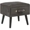 Image de vidaXL Table de Chevet Gris Velours 40x35x40 cm