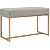 Image de vidaXL Banc 80 cm Velours - Gris et Doré