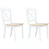 Image de vidaXL Chaises lot de 2 - Blanc bois clair