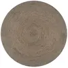 Image de Tapis vidaXL - Gris - Rond 90 cm