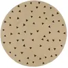 Image de vidaXL Tapis Jute imprimé - Ø90 cm
