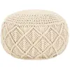 Image de VidaXL Pouf Macramé - Coton