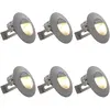 Image de vidaXL Appliques murales LED d'extérieur 6 pcs 2 W Argenté Rond