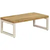 Image de vidaXL Table basse 100x50x35 cm Bois de Manguier, Acier