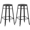Image de vidaXL Tabourets acier - Noir