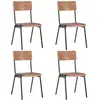 Image de VIDAXL Lot de 4 chaises à manger - Marron contreplaqué