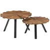 Image de vidaXL Tables basses bois de récupération