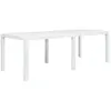 Image de vidaXL Table de jardin plastique blanc rotin