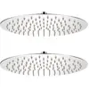 Image de vidaXL Pomme de douche plongeante 2 pcs - Inox