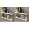 Image de vidaXL Étagères Murales 4pcs Blanc 80 cm