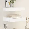 Image de VidaXL Étagères murales 2 pcs - Blanc - MDF