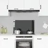 Image de vidaXL Dosseret cuisine 80x50 cm Verre Noir