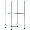 Image de VidaXL Étagère 3 niveaux transparent 40x40x67 cm verre trempé