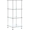 Image de vidaXL Étagère 4 niveaux verre trempé