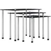 Image de vidaXL Tables Gigognes - Noir - Verre Trempé