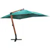 Image de VidaXL Parasol flottant avec bois - 300 x 400 cm - Vert