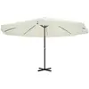 Image de vidaXL Parasol 500 cm - Blanc