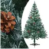 Image de vidaXL Arbre de Noël avec pommes de pin 150 cm