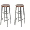 Image de vidaXL Tabourets de bar - Métal/MDF