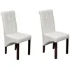 Image de vidaXL Chaises à manger lot de 2 - Blanc