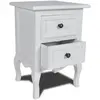 Image de vidaXL Table de chevet - Blanc