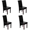 Image de VIDAXL Chaises à manger - Noir Similicuir