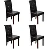 Image de vidaXL Chaises - Marron - Lot de 4