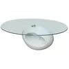 Image de VidaXL Table Basse Ovale Blanc