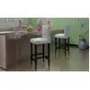 Image de vidaXL Tabouret de bar similicuir, Blanc, Lot de 6