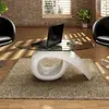 Image de Table basse vidaXL - Blanc brillant