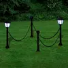 Image de vidaXL - Clôture à chaîne avec lampes solaires LED