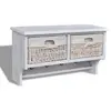 Image de VIDAXL Porte-manteau Blanc Bois de Paulownia