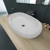Image de vidaXL Lavabo ovale - Blanc