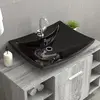Image de VidaXL Lavabo Céramique - Noir Luxe