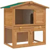 Image de vidaXL Clapier d'extérieur Bois 3 Portes