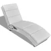 Image de VidaXL Chaise longue de massage - Blanc