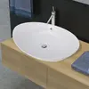 Image de VidaXL Lavabo ovale 59 cm - Blanc céramique