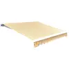 Image de vidaXL Tissu d'auvent Jaune/blanc 3x2,5 m