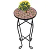Image de vidaXL Table d'Appoint Mosaïque - Terre Cuite et Noir