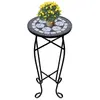 Image de Table d'appoint vidaXL Mosaïque Noir et blanc