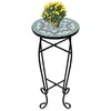 Image de vidaXL Table d'appoint Mosaïque Vert et blanc