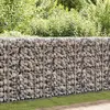 Image de vidaXL Panier de gabion avec couvercle - Acier galvanisé