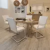 Image de VidaXL Chaises Cantilever Lot de 4 - Blanc
