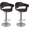 Image de vidaXL Tabourets de bar - Noir/Marron