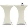 Image de vidaXL Housse de table Ø 80 cm - Crème