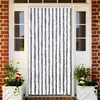 Image de vidaXL Moustiquaire Gris et blanc 100x220 cm Chenille