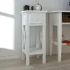 Image de VidaXL Table d'appoint avec tiroir Blanc
